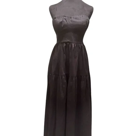 Forever 21 | Dresses | Forever 2 Womens Black Strapless Midi Dress Size L |  Poshmark